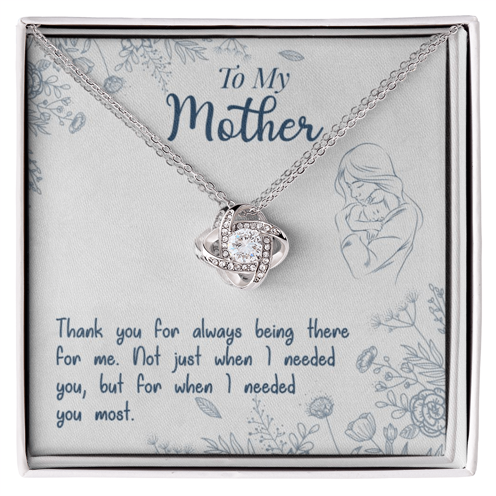 To My Mother | Thank You For Always Being There Loveknot Necklace-Sevenedge Perfect Gifts