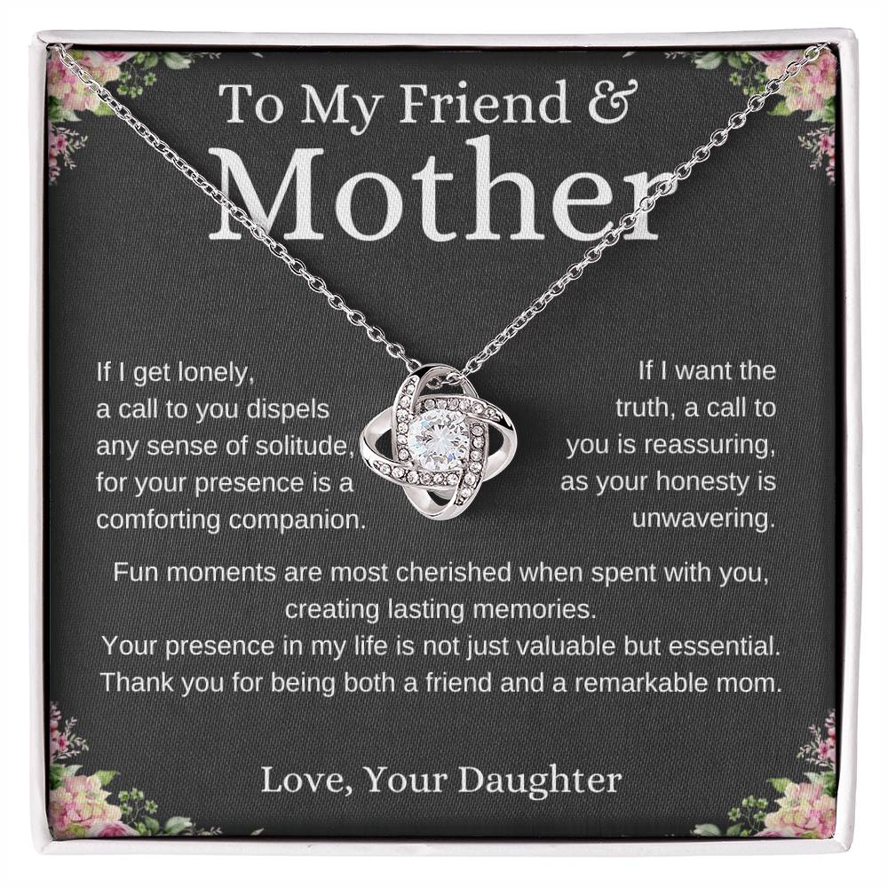 To My Friend and Mother Loveknot Necklace 2-Sevenedge Perfect Gifts