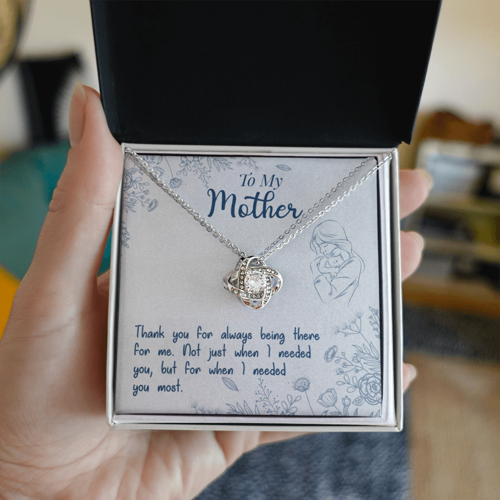To My Mother | Thank You For Always Being There Loveknot Necklace-Sevenedge Perfect Gifts