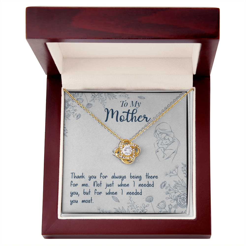 To My Mother | Thank You For Always Being There Loveknot Necklace-Sevenedge Perfect Gifts