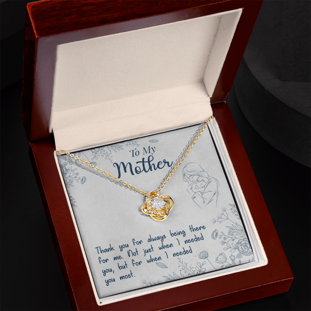To My Mother | Thank You For Always Being There Loveknot Necklace-Sevenedge Perfect Gifts