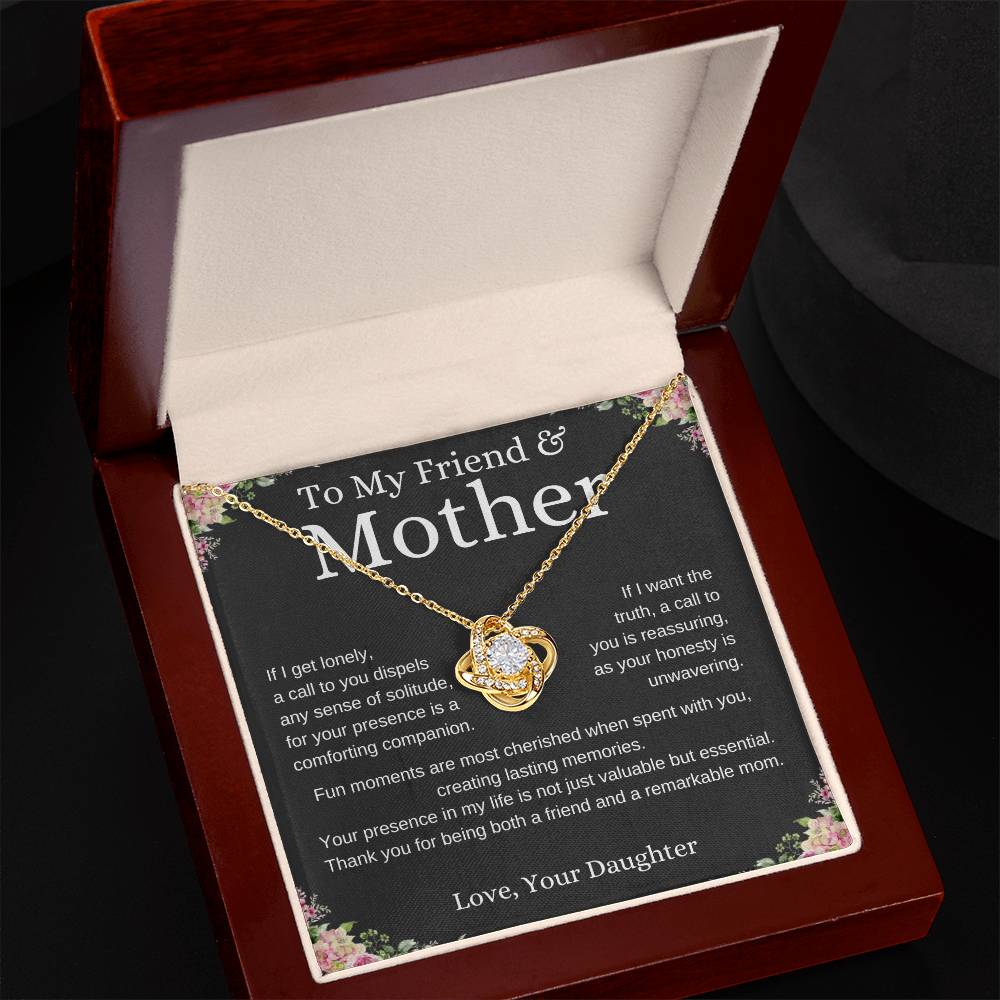 To My Friend and Mother Loveknot Necklace 2-Sevenedge Perfect Gifts