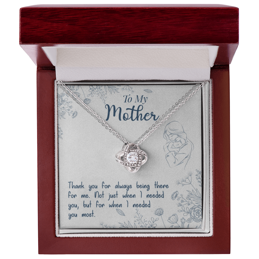 To My Mother | Thank You For Always Being There Loveknot Necklace-Sevenedge Perfect Gifts