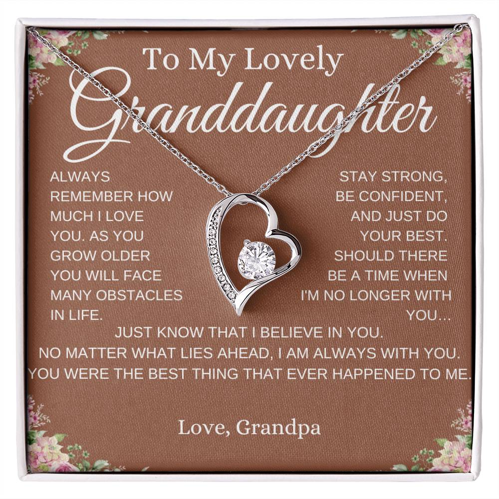 To My Granddaughter | Always Remember Forever Love Necklace-Sevenedge Perfect Gifts
