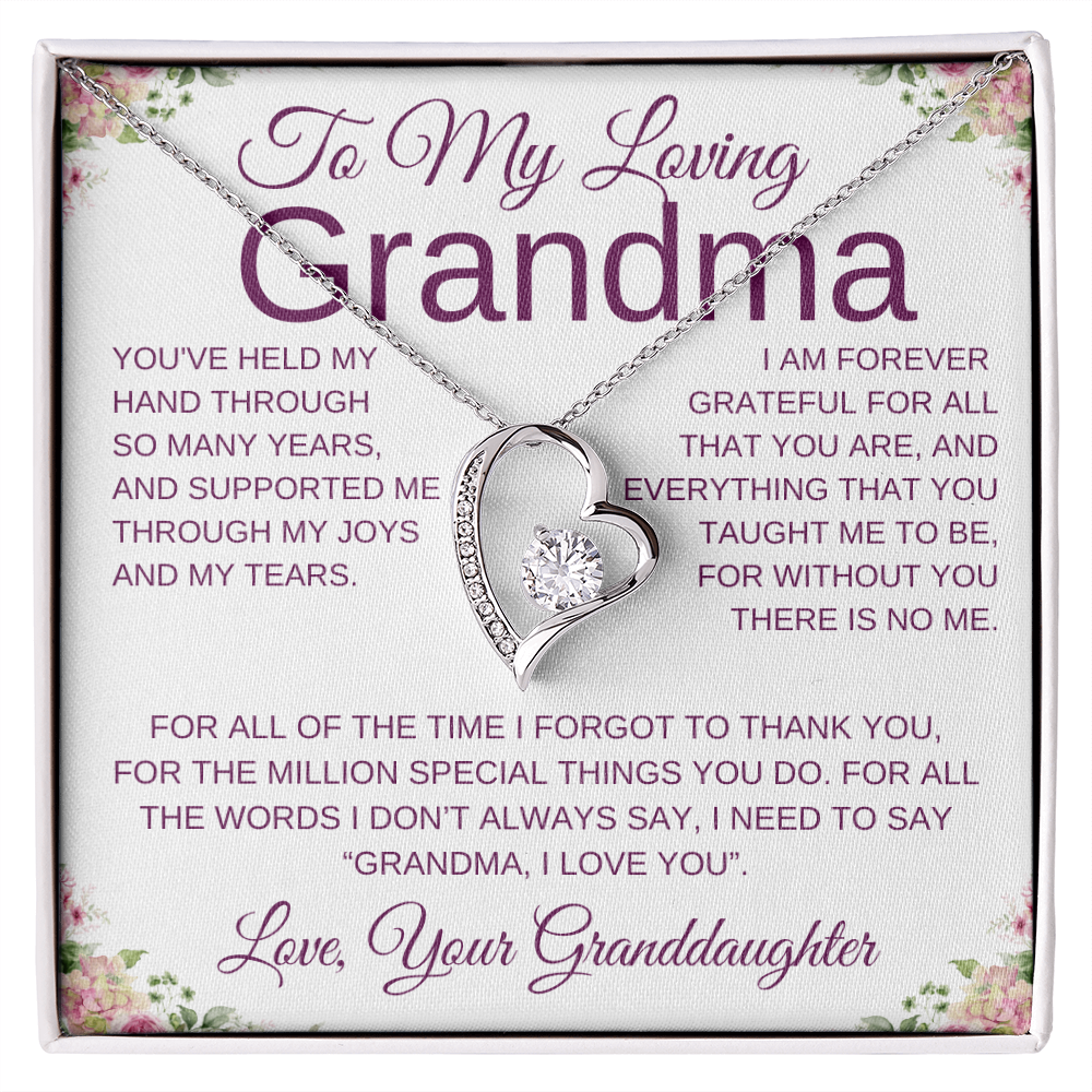 To My Loving Grandma | Forever Love Necklace-Sevenedge Perfect Gifts