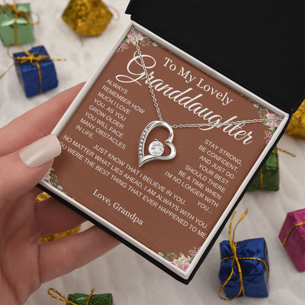 To My Granddaughter | Always Remember Forever Love Necklace-Sevenedge Perfect Gifts