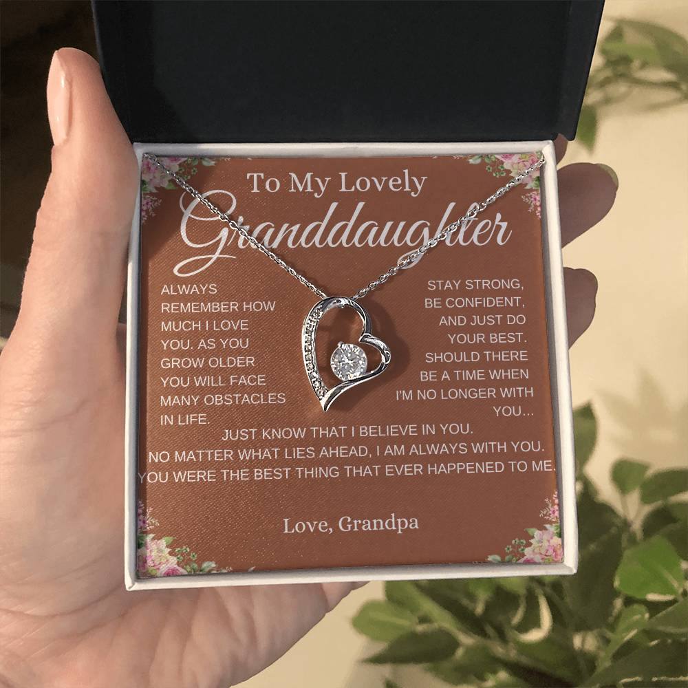 To My Granddaughter | Always Remember Forever Love Necklace-Sevenedge Perfect Gifts