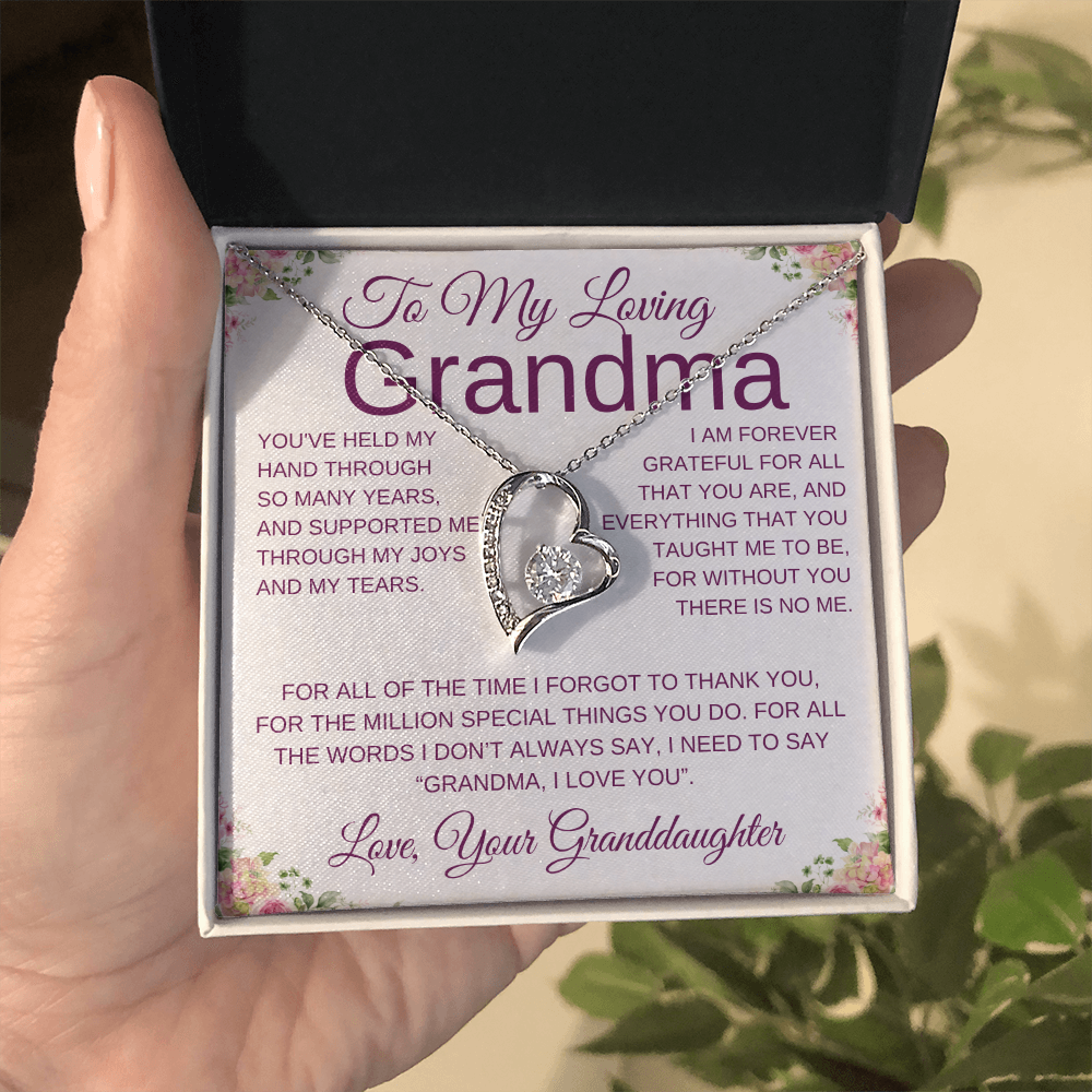 To My Loving Grandma | Forever Love Necklace-Sevenedge Perfect Gifts