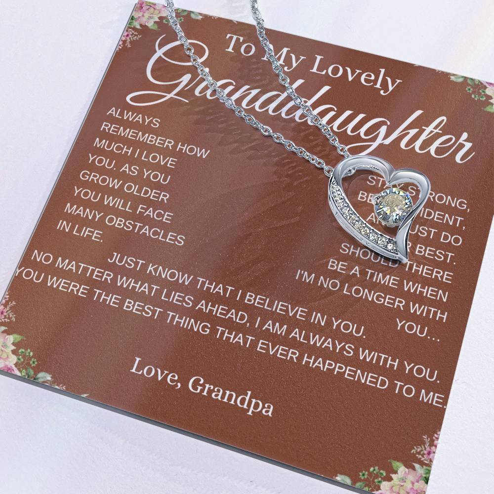 To My Granddaughter | Always Remember Forever Love Necklace-Sevenedge Perfect Gifts