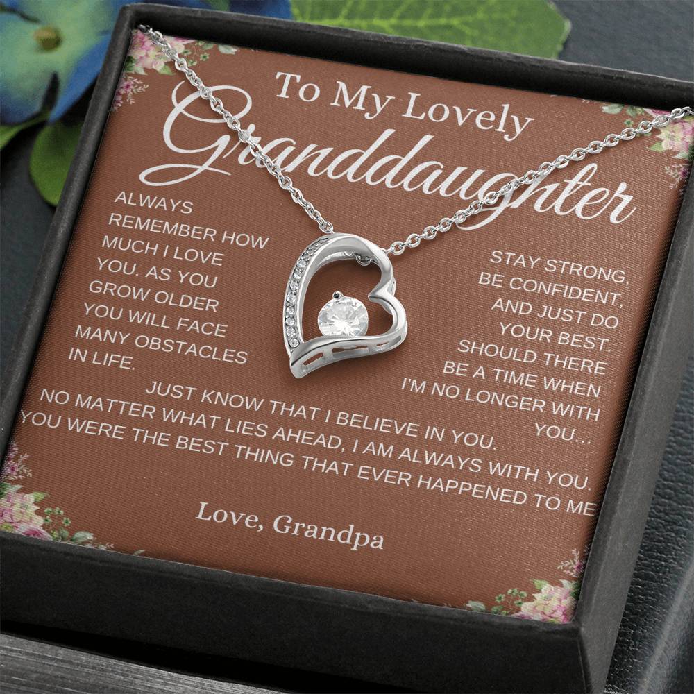 To My Granddaughter | Always Remember Forever Love Necklace-Sevenedge Perfect Gifts