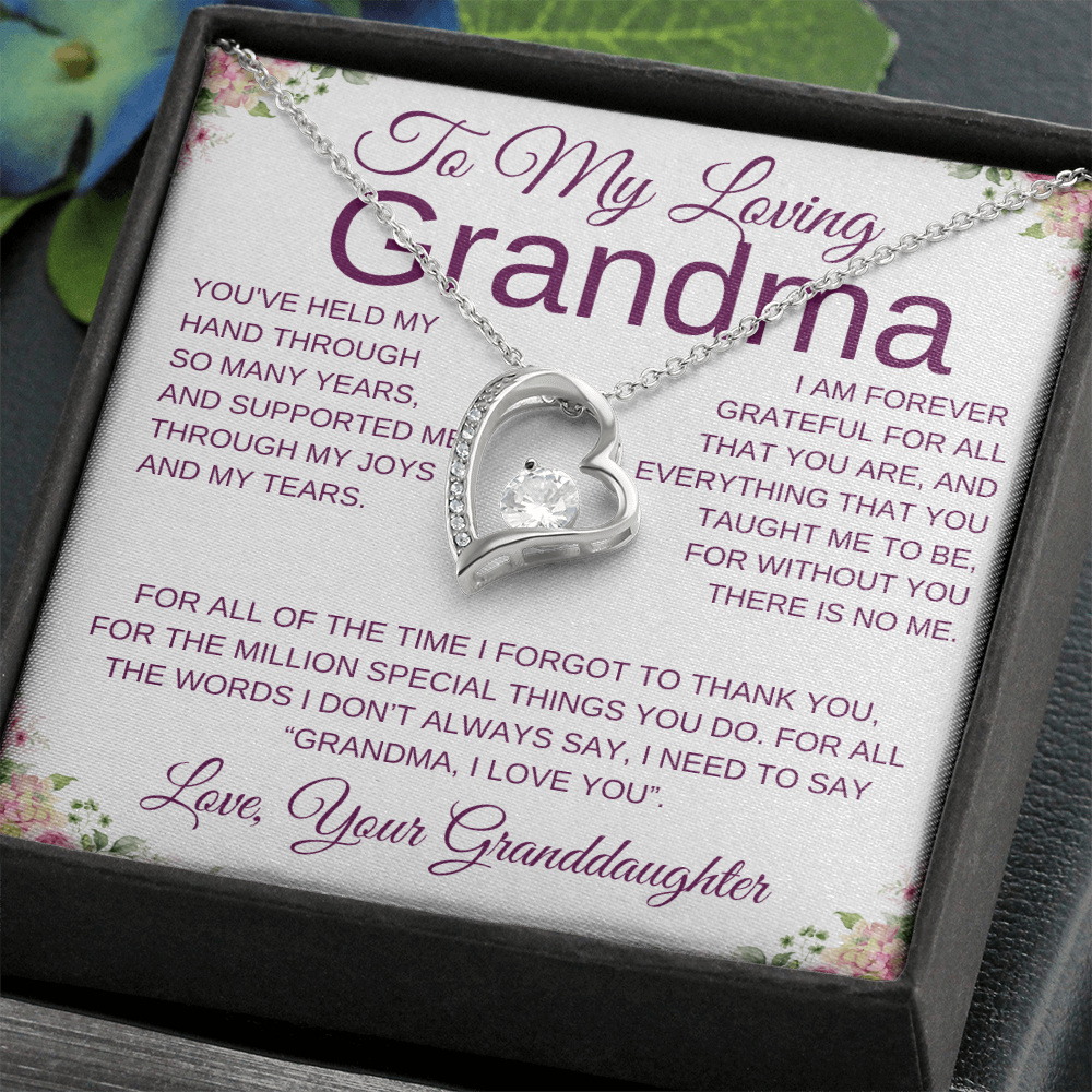 To My Loving Grandma | Forever Love Necklace-Sevenedge Perfect Gifts
