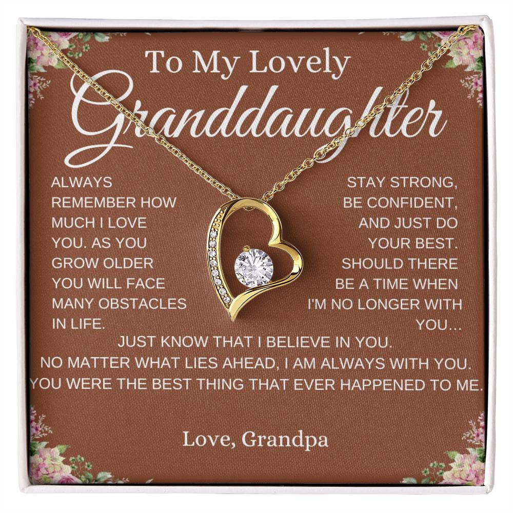 To My Granddaughter | Always Remember Forever Love Necklace-Sevenedge Perfect Gifts