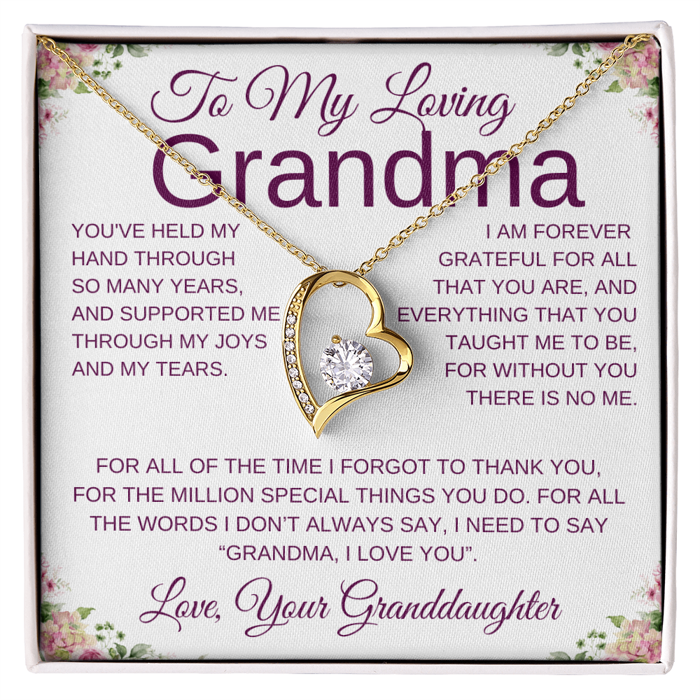 To My Loving Grandma | Forever Love Necklace-Sevenedge Perfect Gifts