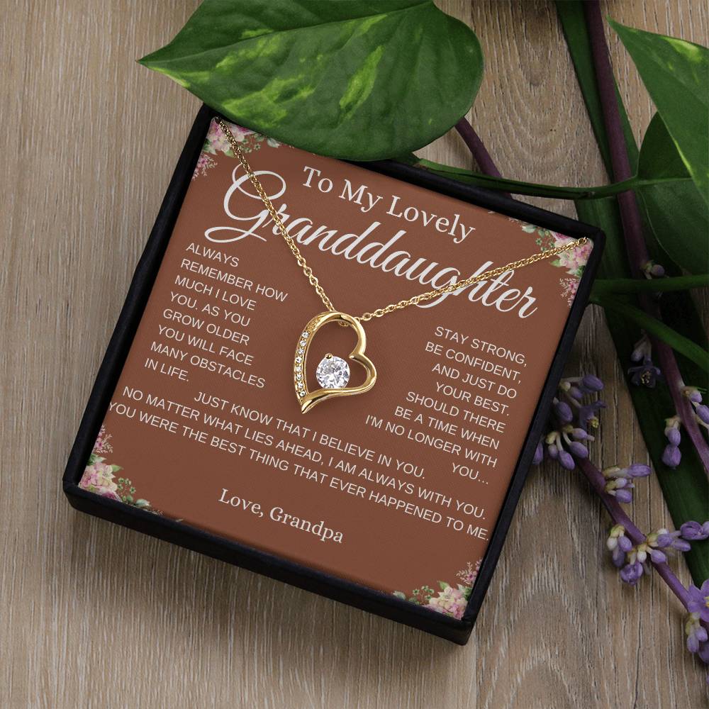 To My Granddaughter | Always Remember Forever Love Necklace-Sevenedge Perfect Gifts