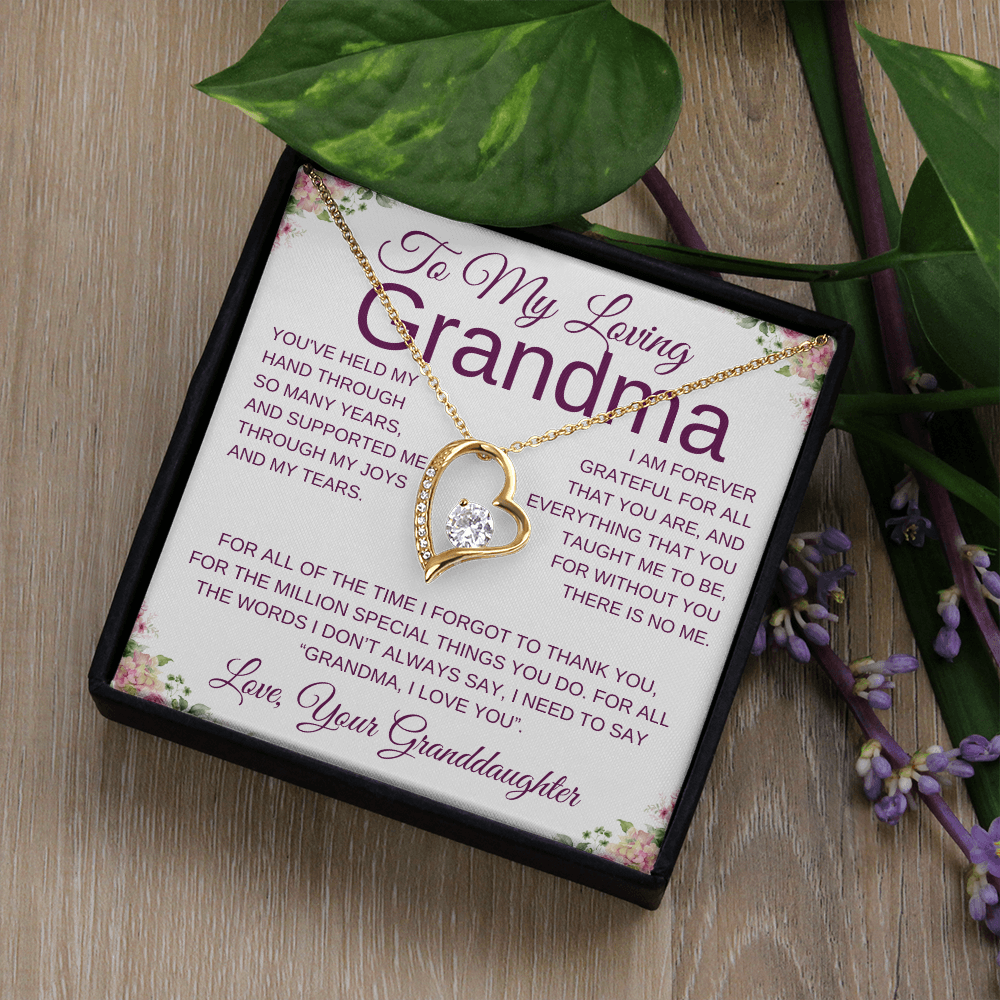 To My Loving Grandma | Forever Love Necklace-Sevenedge Perfect Gifts