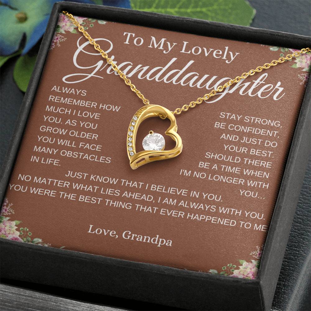 To My Granddaughter | Always Remember Forever Love Necklace-Sevenedge Perfect Gifts