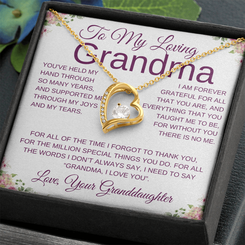 To My Loving Grandma | Forever Love Necklace-Sevenedge Perfect Gifts