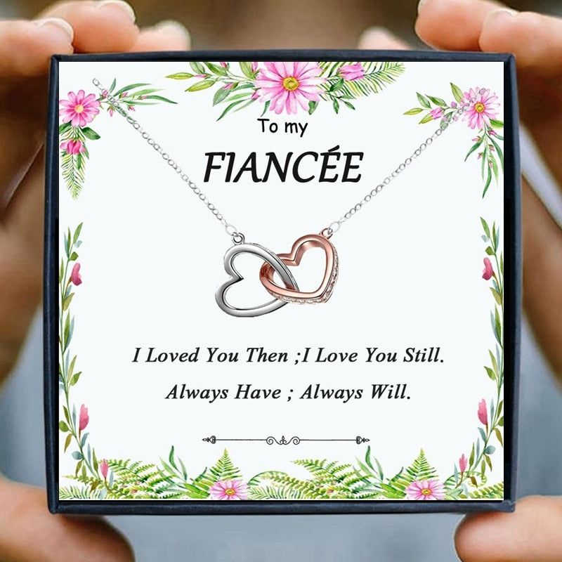 To My Wife - I am Not Perfect Interlocking Heart necklace-Sevenedge Perfect Gifts