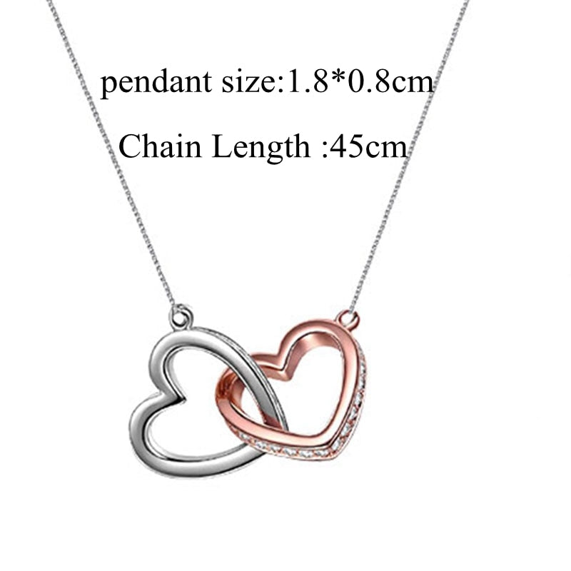 To My Wife - I am Not Perfect Interlocking Heart necklace-Sevenedge Perfect Gifts