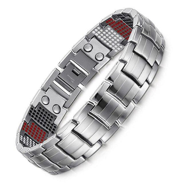 Asa Magnetic Silver Titanium Bracelet For Men-Sevenedge Perfect Gifts