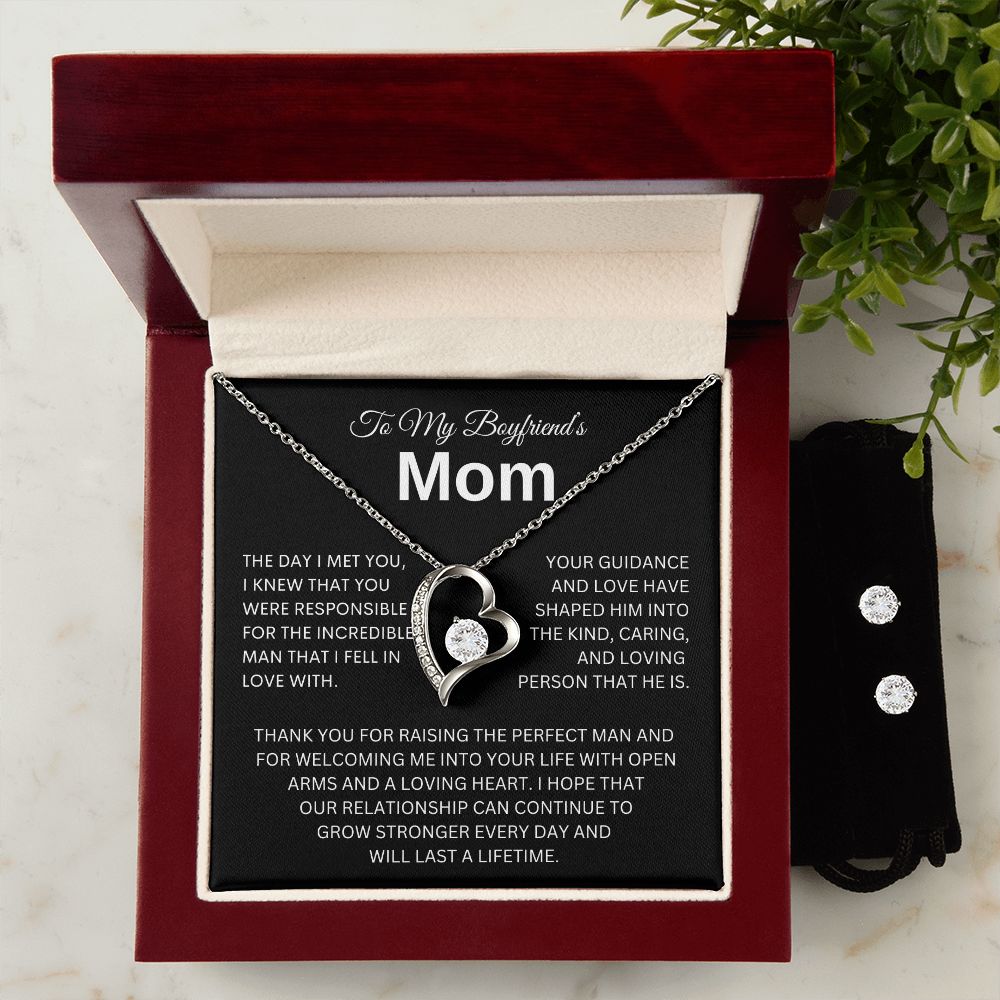 To My Boyfriend's Mom | Forever Love Necklace + Earrings-Sevenedge Perfect Gifts