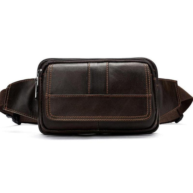 Classic Cowhide Leather Waist Bag-Sevenedge Perfect Gifts