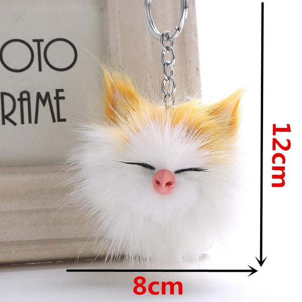 Cute Cat Pompom Key Chain-Sevenedge Perfect Gifts