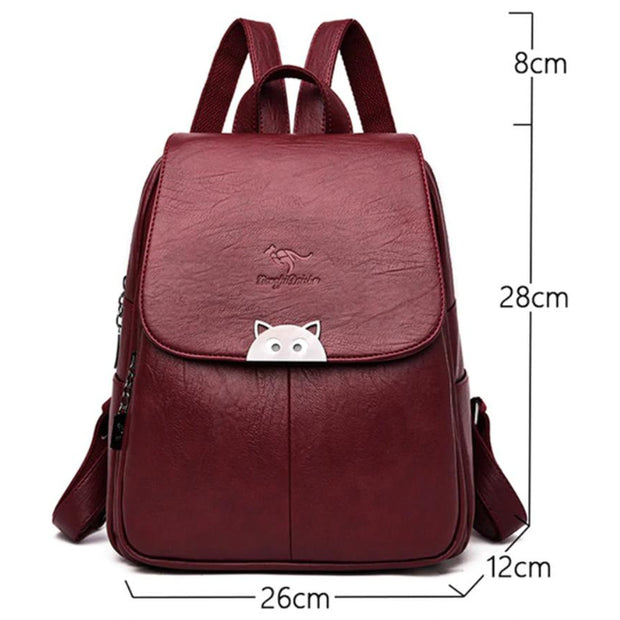 Girls’ Sturdy Leather Backpack-Sevenedge Perfect Gifts
