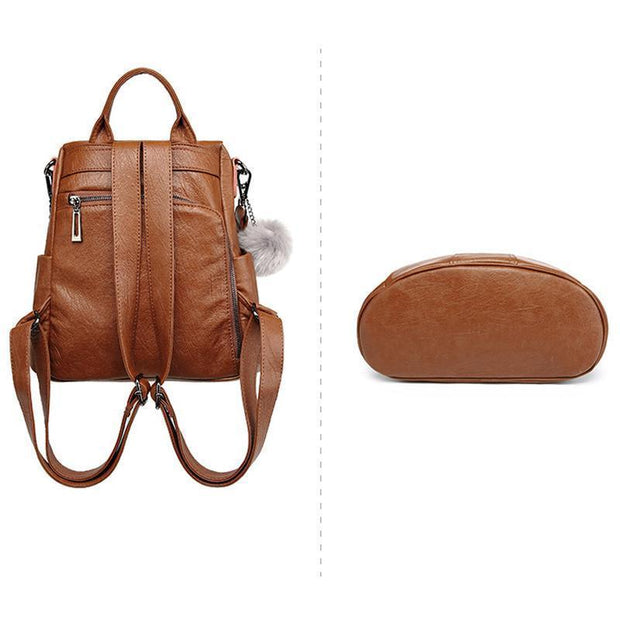 Ragged Vegan Leather Backpack For Women-Sevenedge Perfect Gifts