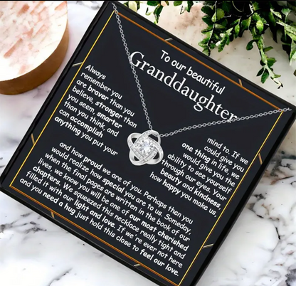 To Our Beautiful Granddaughter | Alway Remember Loveknot Necklace-Sevenedge Perfect Gifts