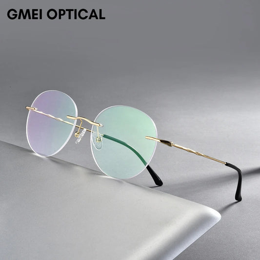 Titanium Alloy Rimless Glasses-Sevenedge Perfect Gifts