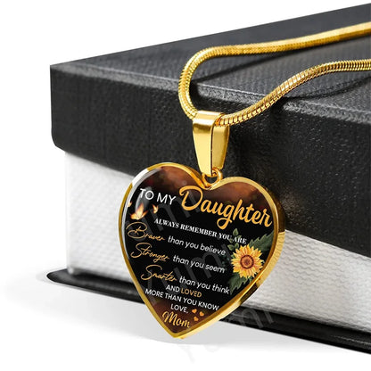 To My Daughter | Always Remember Pendant Heart Necklace-Sevenedge Perfect Gifts