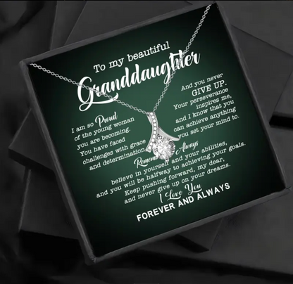 To My Beautiful Granddaughter | I am So Proud Alluring Necklace-Sevenedge Perfect Gifts