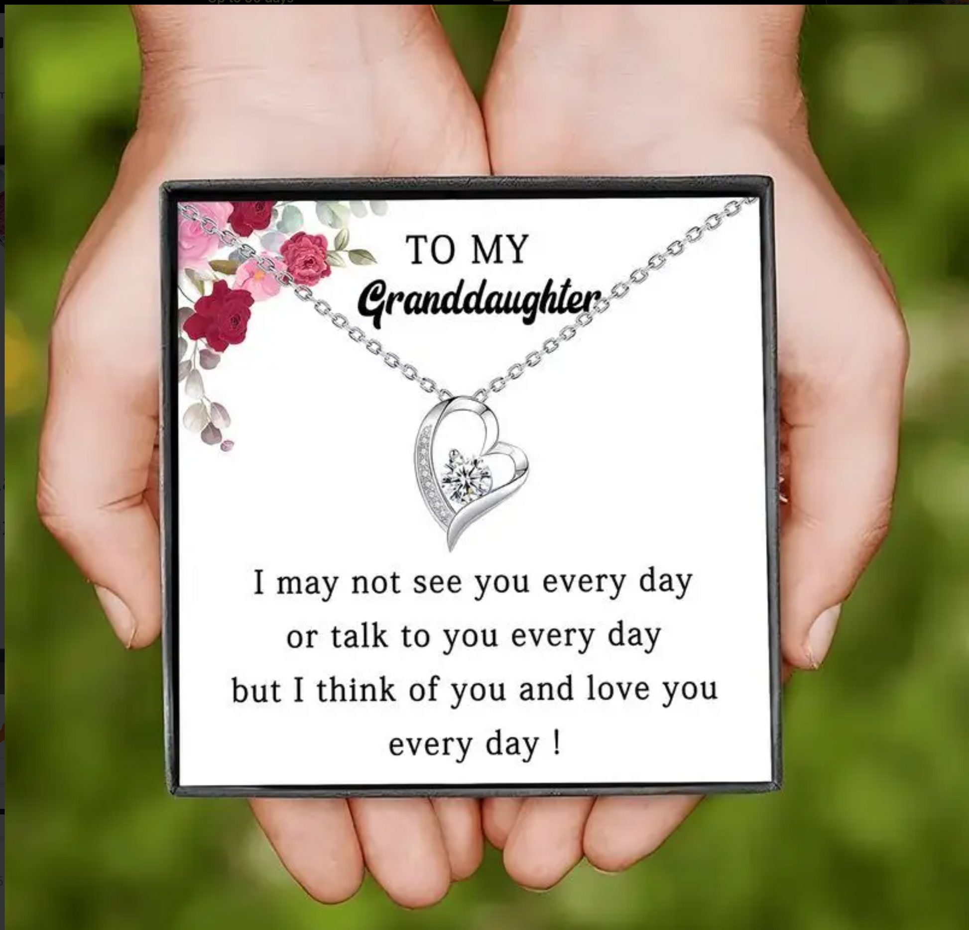 To My Granddaughter ) I May Not See You Everyday Forever Love Necklace-Sevenedge Perfect Gifts