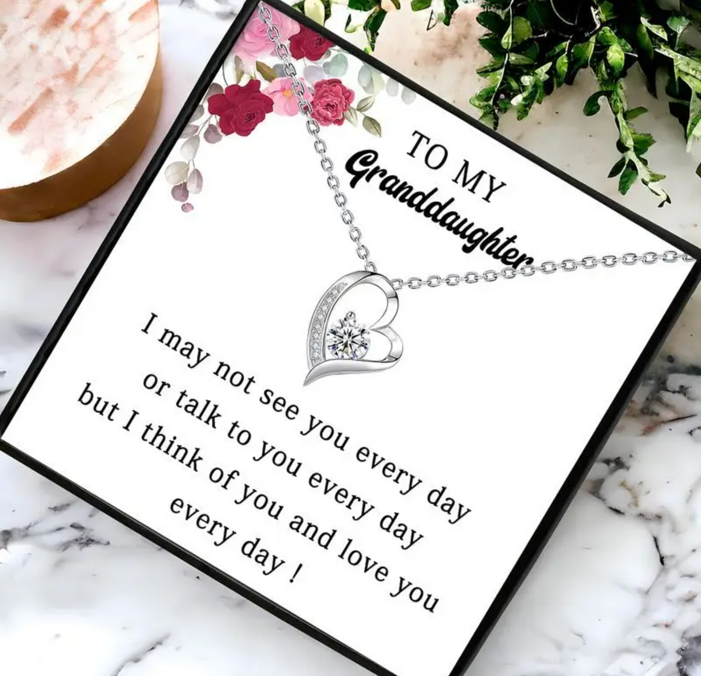 To My Granddaughter ) I May Not See You Everyday Forever Love Necklace-Sevenedge Perfect Gifts