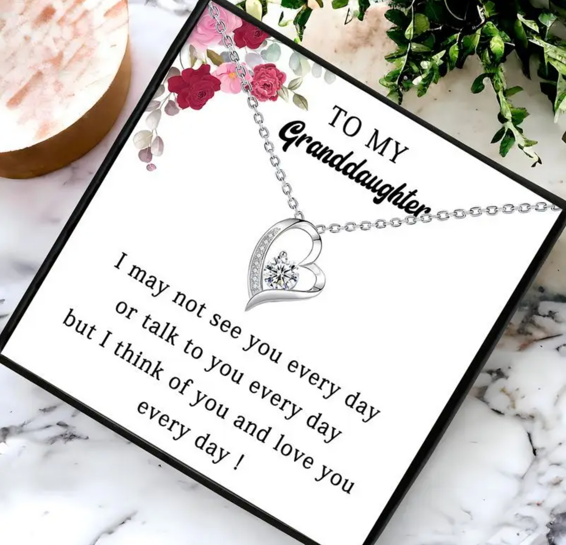 To My Granddaughter ) I May Not See You Everyday Forever Love Necklace-Sevenedge Perfect Gifts