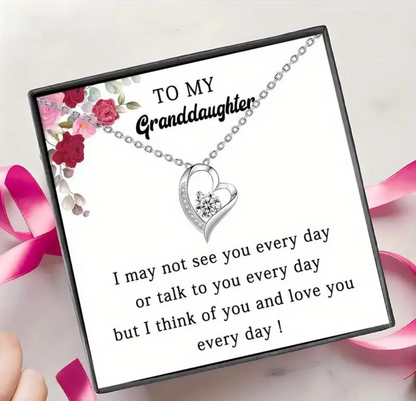 To My Granddaughter ) I May Not See You Everyday Forever Love Necklace-Sevenedge Perfect Gifts