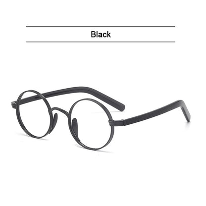 Photochromic Pure Titanium Round Frame Handmade Eyeglasses-Sevenedge Perfect Gifts