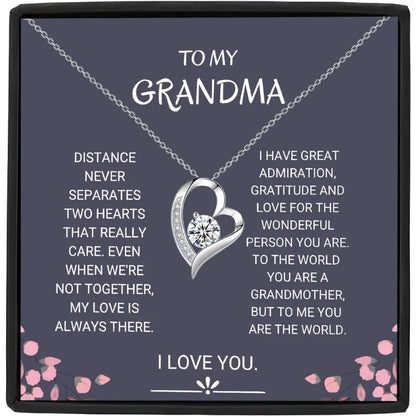 To My Grandmother | Distance Never Separate Forever Love Necklace-Sevenedge Perfect Gifts