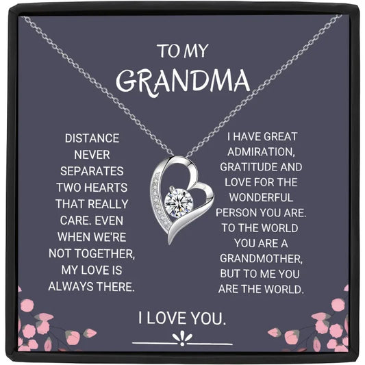 To My Grandmother | Distance Never Separate Forever Love Necklace-Sevenedge Perfect Gifts