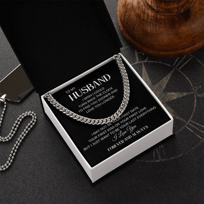 To My Husband | I Wish I Could Cuban Link Chain-Sevenedge Perfect Gifts