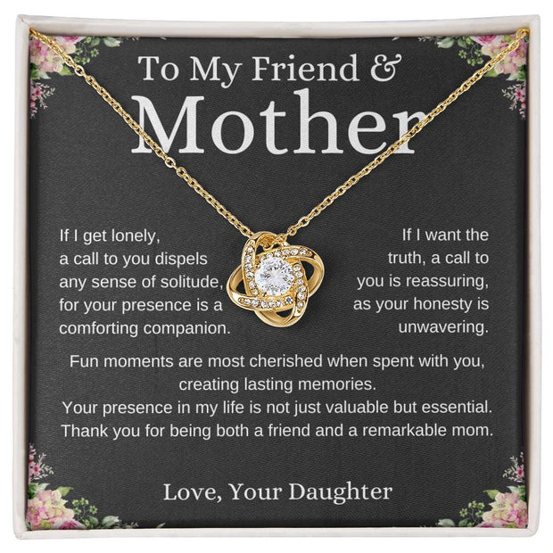 To My Friend and Mother Loveknot necklace 2-Sevenedge Perfect Gifts