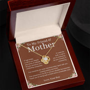 To My Friend and Mother Loveknot Necklace-Sevenedge Perfect Gifts