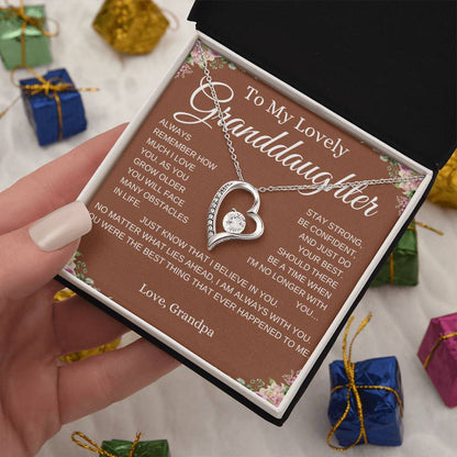 To My Granddaughter | Always Remember Forever Love Necklace-Sevenedge Perfect Gifts
