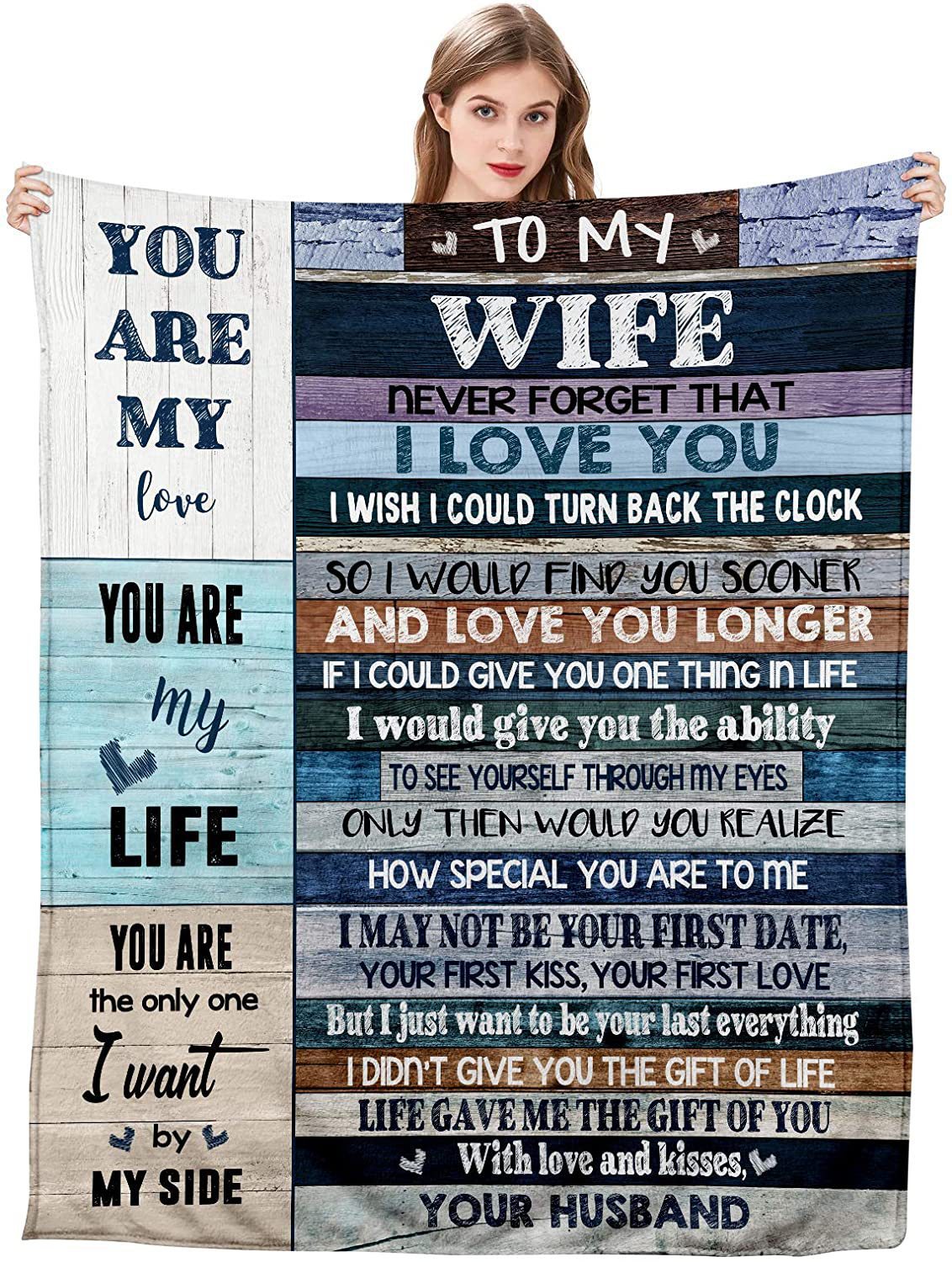 To My Wife Flannel Gift Blanket-Sevenedge Perfect Gifts