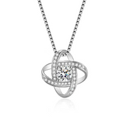 S925 Sterling Silver Clover Necklace Women's European And American Full Diamond Four-leaf Clover Pendant Necklace-Sevenedge Perfect Gifts