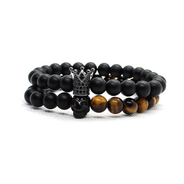 Black Stone Bead Bracelet-Sevenedge Perfect Gifts