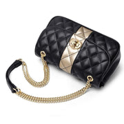 Chain Strap Diamond Lattice Sling Bag-Sevenedge Perfect Gifts