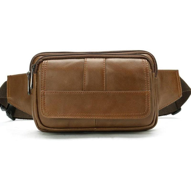 Classic Cowhide Leather Waist Bag-Sevenedge Perfect Gifts