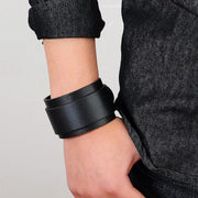 Classy Leather Wide Cuff For Men-Sevenedge Perfect Gifts